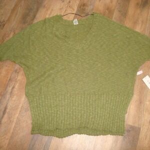 SOYBU SWEATER WOMENS GREEN OLIVE VINTAGE‎ SHIRT 00S Y2K DEADSTOCK